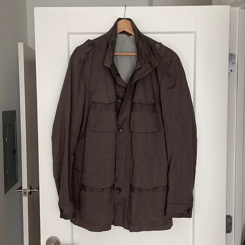 Mens military field jacket pea coat